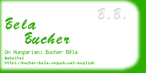 bela bucher business card